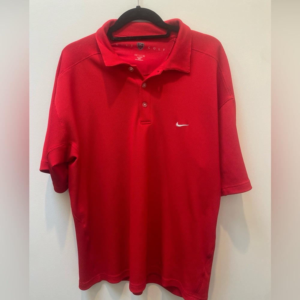 Nike Golf Men's Performance Pique Polo Shirt Red, Size XL, Quick-Dry